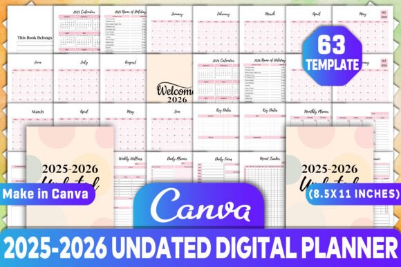 2025-2026 Undated Digital Planner