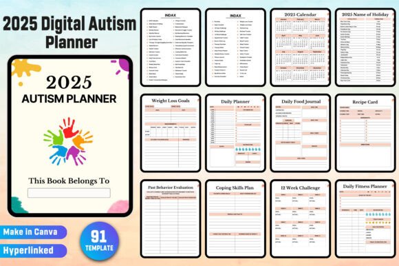 2025 Digital Autism Planner