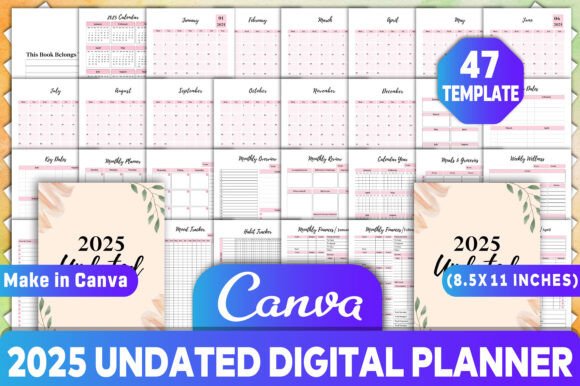 2025 Undated Digital Planner: A Versatile Tool for Organized Living