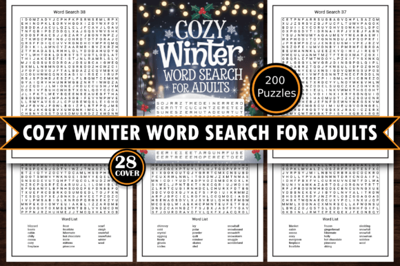 Cozy Winter Word Search Book for Adults