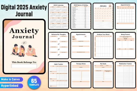 Digital 2025 Anxiety Journal: A Comprehensive Tool for Mental Wellness
