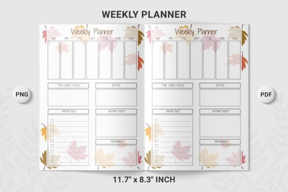 Weekly Planner KDP 10